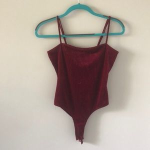 Velvet body suit